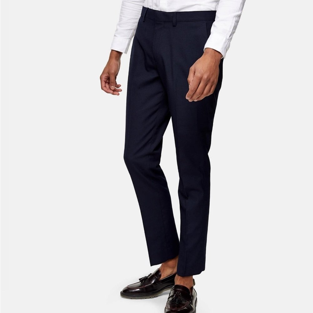 Topman Skinny Trousers in Navy